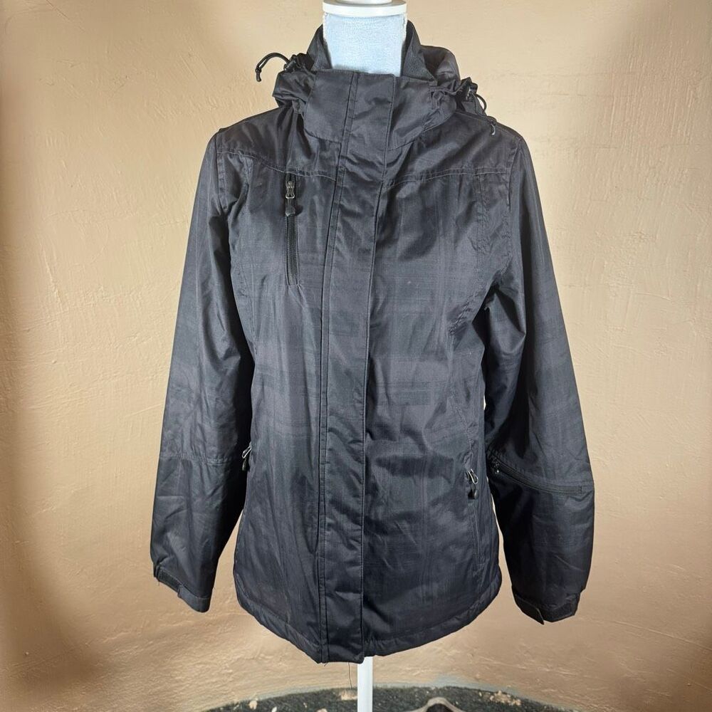 Port Authority Black Hooded Jacket Lightweight Coat Women’s Size M